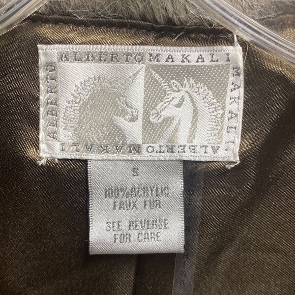 Alberto Makali Faux Fur Vest Size Small NEW - Picture 3 of 4